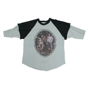 Vintage Alabama 40 Hour Week Tour 1985 band T-Shirt Unisex Sz L Gray 3/4 Sleeve